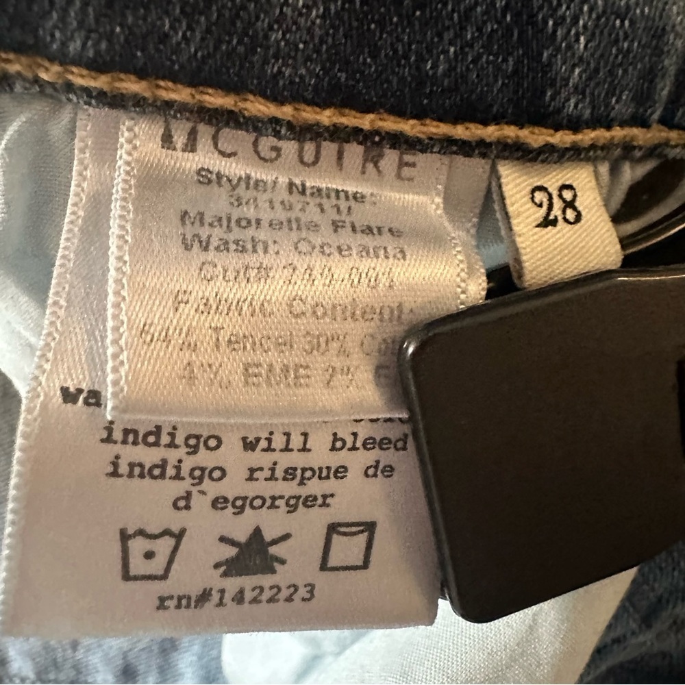 McGuire Majorelle Flare jeans Oceana distressed raw hem size 28 - Picture 7 of 10